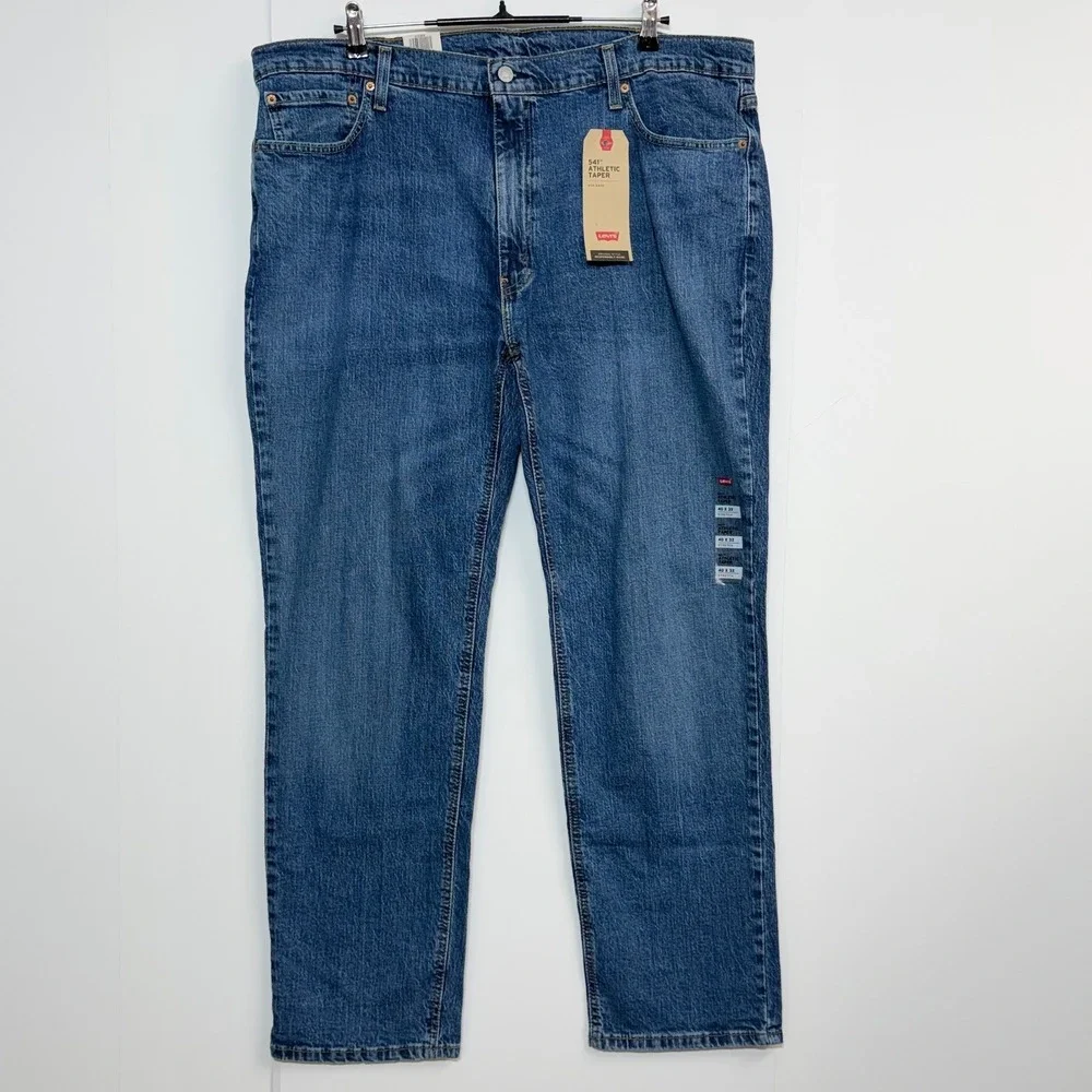 Levis 541 Jeans Men 40x32 Blue Athletic Taper‎ Eco Ease Stretch NEW